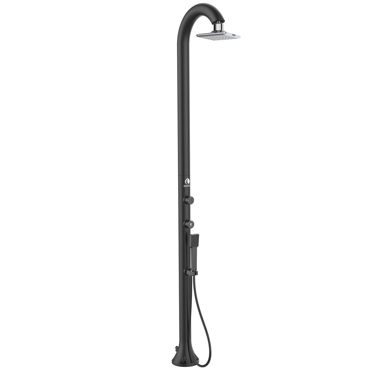 DOCCIA LUNA D NERA LED QUADRO