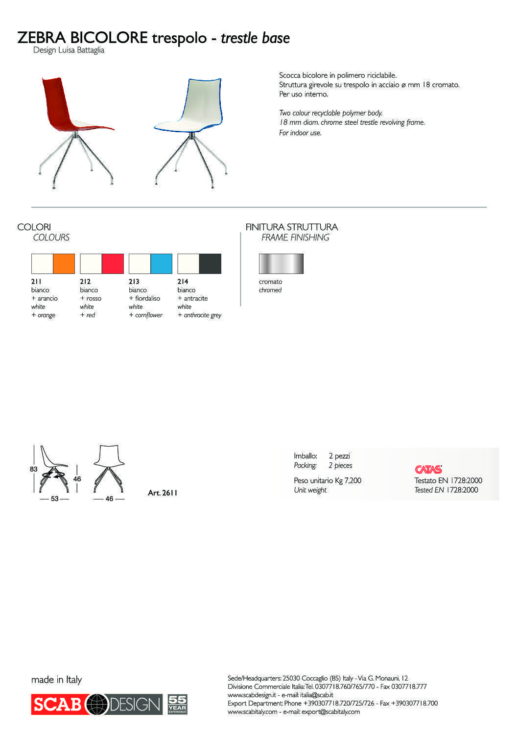 SCAB TS zebra bicolore trespolo pdf
