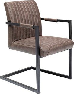krzeslo swing z podlokietnikami loft brazowe nogi czarne 54x87 cm 1