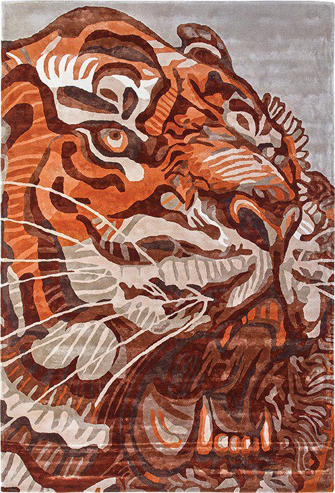 tappeto di design tiger khan